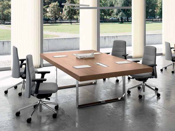 Table de réunion pied chrome_0