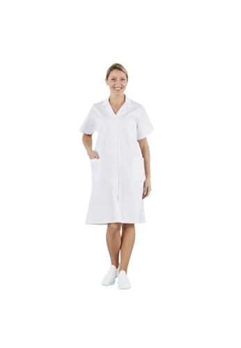 Blouse femme manches courtes - col tailleur - polyester/coton 65/35 - 14BMC110_0