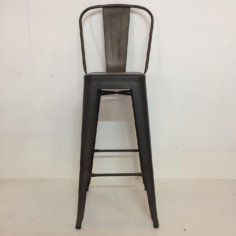 Chaise haute de bar en metal factory - antique rustic - h.Assise 78cm_0