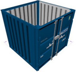 Container de stockage 10 pieds neuf - Porte double-battant - LC10_0