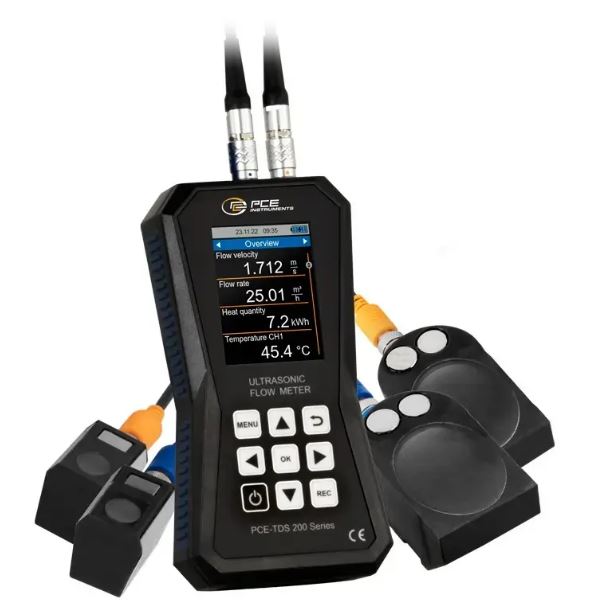 Débitmètre à ultrason portatif, avec capteurs pour petits tuyaux et grands tuyaux - PCE-TDS 200 SL - PCE INSTRUMENTS_0