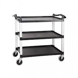 Distform Chariot de Service Aluminium et Polypropylène 3 étagères 1000x495x920x410x850mm - 651637737533_0