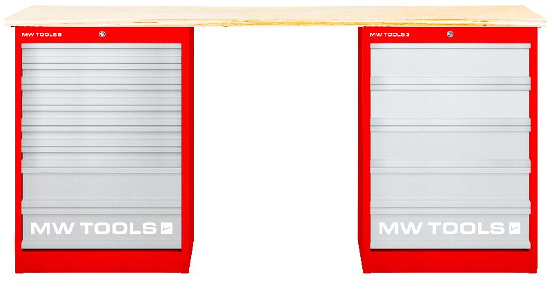 Établi modulaire Multiplex avec 2 armoires à tiroirs 5T & 8T 2000 mm MW Tools MOD20L58_0