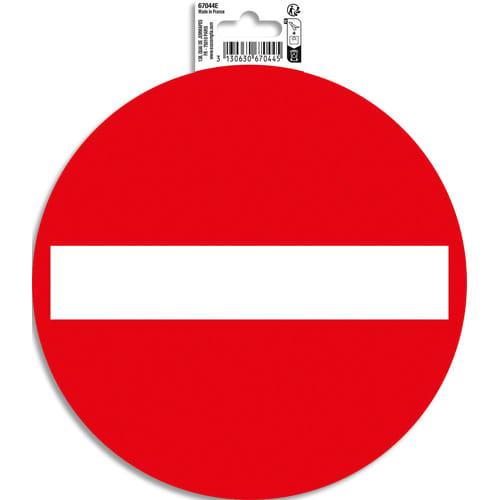 Exacompta - Panneau PVC adhésif antidérapant sens interdit - Diamètre 20 cm - Réf. 67044E_0