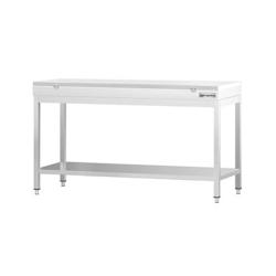 GGM Gastro Table inox de découpe avec plan blanc - Profondeur 600 mm | Ggm - ATK186_FKPGT186 - blanc 4063326376095_0