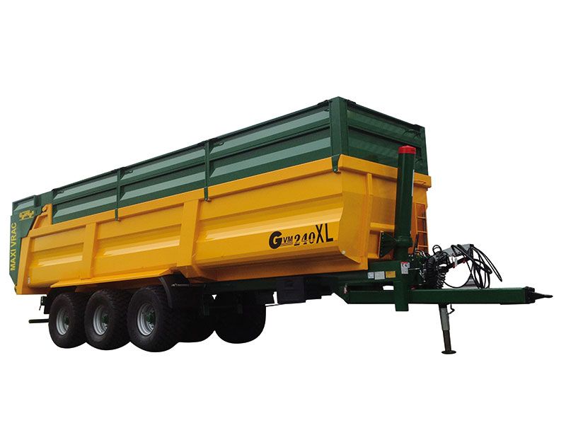 GVM 240 XL Benne agricole monocoque grand volume - Gourdon SA - charge 24 tonnes - équipement standard et options_0