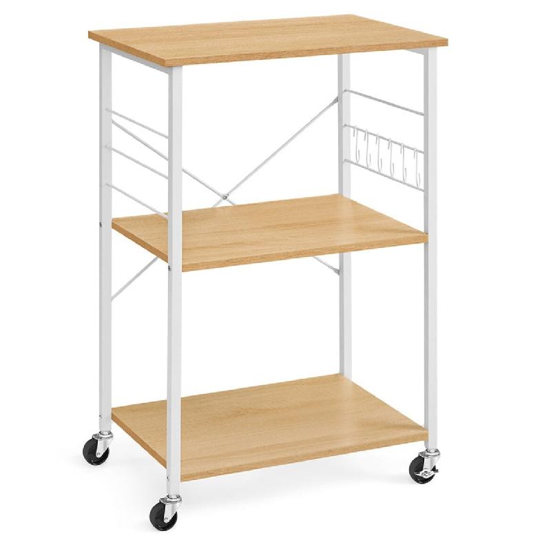 Helloshop26 - Étagère de cuisine desserte chariot de service à 3 niveaux oour four à micro-ondes mini four grille-pain cadre 12_0005676 - 30002231_0