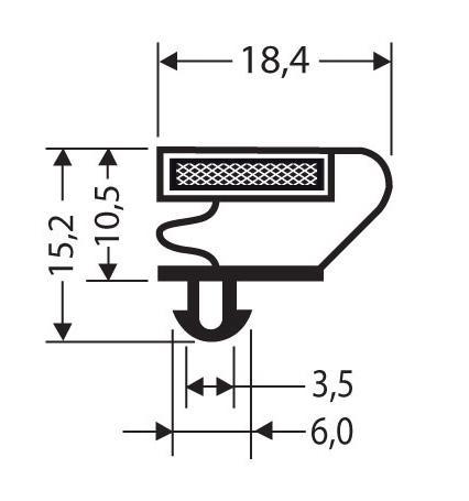 Joint pvc magnetique pour meubles frigos jpc-109_0