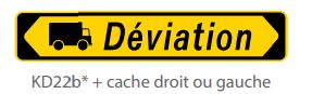 Panneau type KD 22b  - Indication de déviation_0