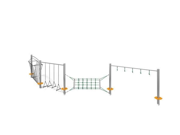 Parcours à cordes en acier inoxydable pour aire de jeux - Conforme EN1176 - Référence BT16288_0