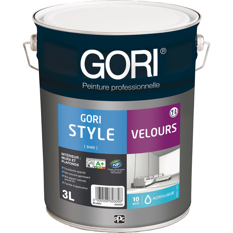 PEINTURE INTÉRIEURE GORISTYLE BLANC VELOURS 3L