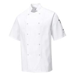 Portwest - Veste de cuisine manches courtes CUMBRIA Blanc Taille M - M blanc 5036108153459_0
