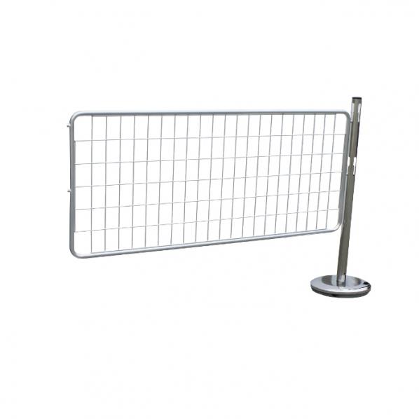 Poteau chromé et barrière grille - Ensemble extensible pour zone de protection - Marque Rolléco_0