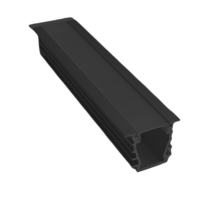 Profilé en aluminium de haute qualité à encastrer - Compatible ruban LED - Hauteur 19 mm - Diffuseurs en option_0