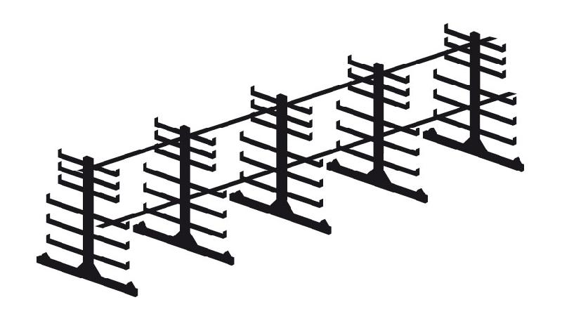 Rayonnage cantilever léger double face l.5700 mm_0