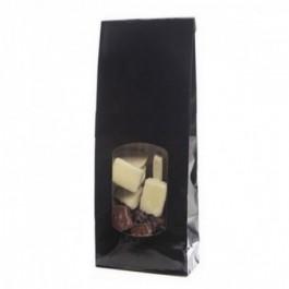 Sacs et sachets plastiques SOS kraft noir avec fenêtre - 8,5 x 4,5 x 21,5 cm - 250 gr_0