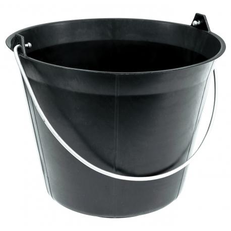 Seau plastique noir 11 litres anse 5,3mm TALIAPLAST | 310103_0