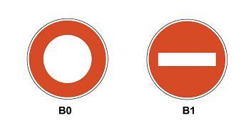Signalisation routière de type B0 et B1 - Panneaux de Classe 1, 2 et 2 DG - Différentes tailles disponibles_0