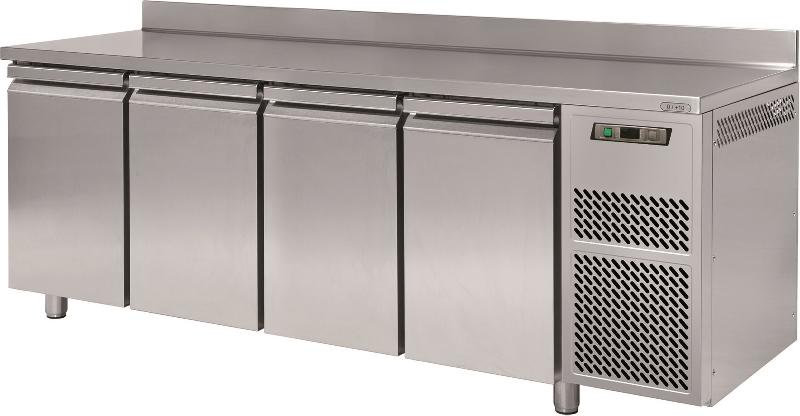Tables réfrigérées avec dosseret 4 portes 0/10 °c - T74TNA_0