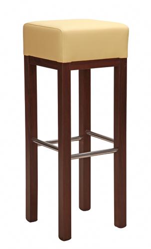 Tabouret de bar Massimo HX - Hêtre massif teinté et laqué - Assise rembourrée - Marque M24 France_0