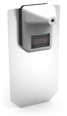 Thermomètre infrarouge mural avec adaptateur pour colonne - alarme intégrée - réglable en °C/°F_0
