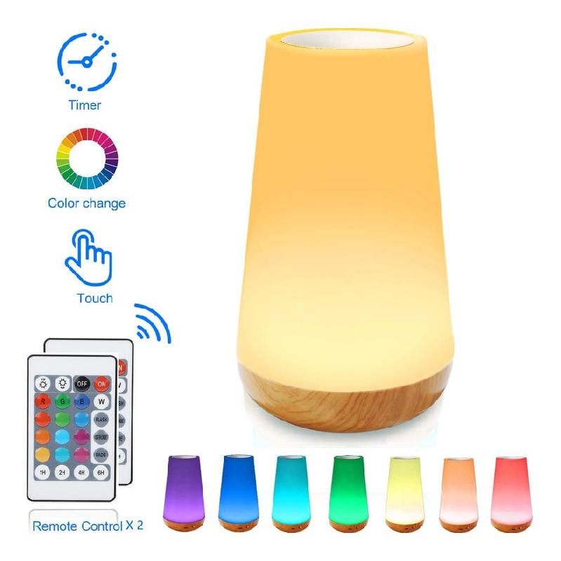 Lampe de Chevet Multicolore à 360° Nuit Rechargeable avec Toucher  chambre salon 