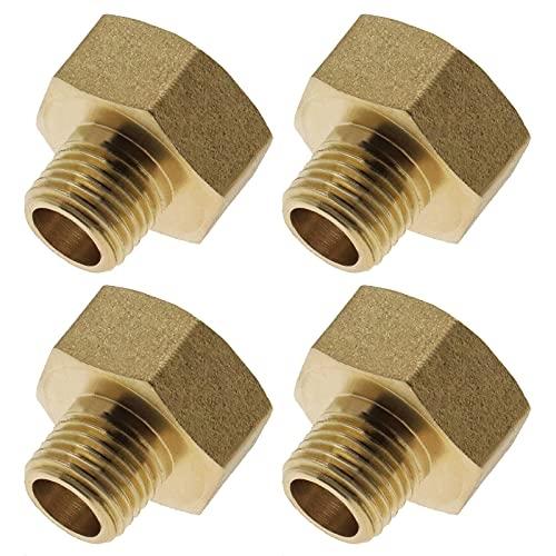 Raccords de tuyau en laiton - Lot de 4 adaptateurs 1/2'' femelle à 1/4'' mâle - Haute résistance et polyvalence_0