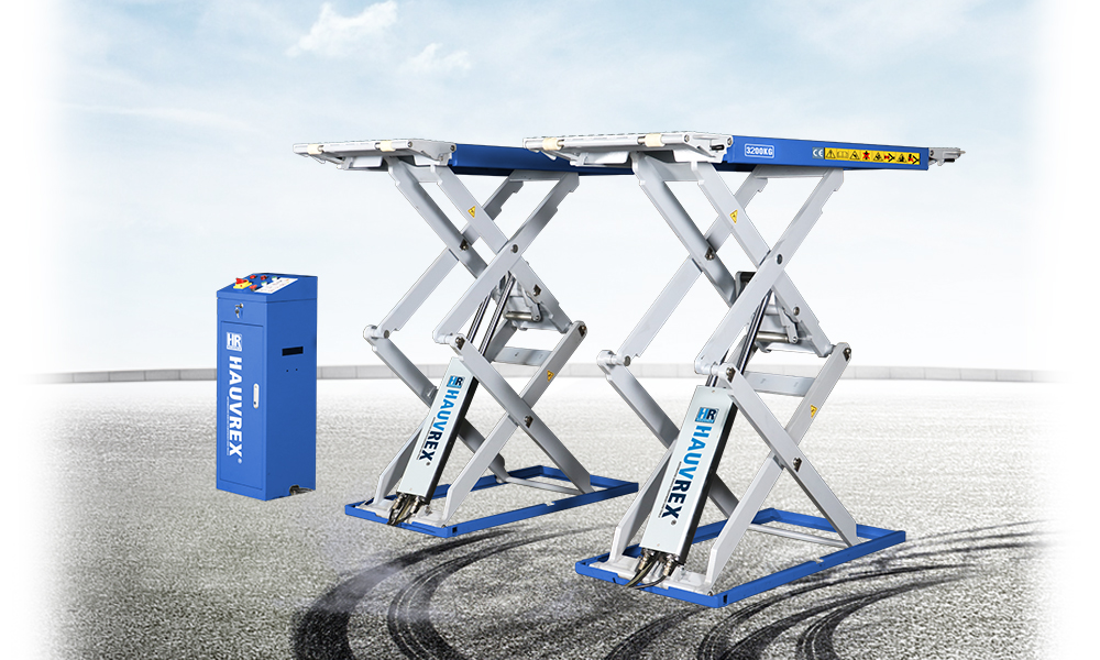 Pont à ciseaux double 3.5 tonnes - 220V - CE - Hauvrex HXL6435YM_0