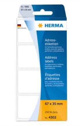 Étiquette d'adresse pour machines à écrire - accordéon 67x35mm - 4302 - papier certifié FSC®_0