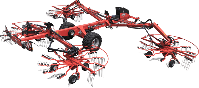 Andaineur à quatre rotors GA 13131 - GA 15131 - Kuhn - largeur de travail 8,40 à 14,70 m_0