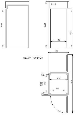 Armoire chaude à chariot 2 x gn 1/1 - +63°c demontable - 2 portes 1700 l - traversante_0