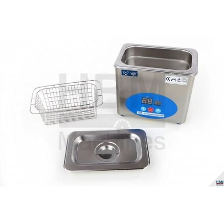 Bac de nettoyage par ultrasons industriel - 0,7L - INOX - 01688 - 30W - Certification CE et ROHS_0