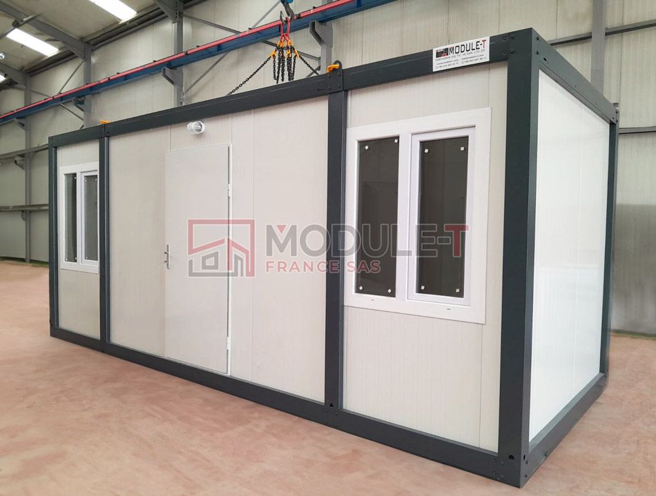 Bureau de chantier modulaire en kit - Avec ou sans sanitaire - Temporaire ou durable_1