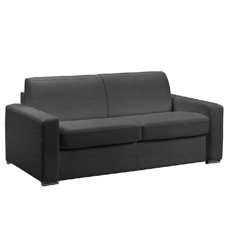 Canapé 3 places MASTER convertible - ouverture EXPRESS - matelas 18 cm - sommier à lattes Renatonisi - microfibre gris graphite_0
