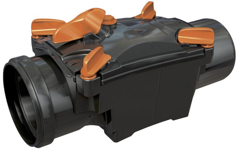 Cart - clapet anti-retour type 1 - ø 100 mm - PVC noir - norme NF EN 13564-1_0