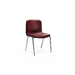 Chaise empilable CAMBRIDGE - traitée antistatique et anti UV - coque ergonomique vissée et piétement époxy ou chromé_0