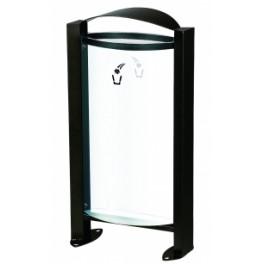 Corbeille Arkea sur pieds - cuve plastique 60 litres - acier électrozingué_0