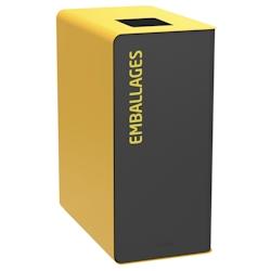 Rossignol - Borne de tri avec bac 65L CUBATRI - emballages gris manganèse/jaune - jaune métal 54843_0