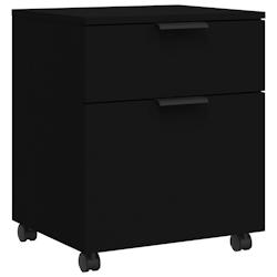 Décoshop26 - Caissons à tiroirs meuble de bureau mobile sur roulettes 45 x 38 x 54 cm en bois d'ingénierie noir DEC024565 - noir 3000254774785_0