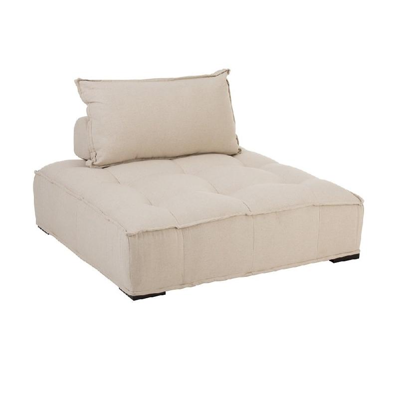 Fauteuil pouf Charlene beige - design scandinave en velours côtelé - confortable et fonctionnel_0