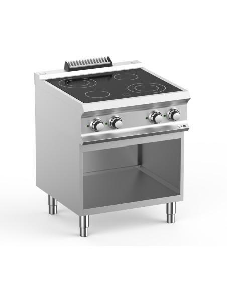 Fourneau 4 plaques vitrocéramique MBM sur placard ouvert  Référence: VC77A_0