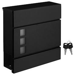 HELLOSHOP26 - Boîte aux lettres moderne avec porte-journaux couvercle verrouillable facile à installer noir 12_0001642 - noir 3000124991533_0