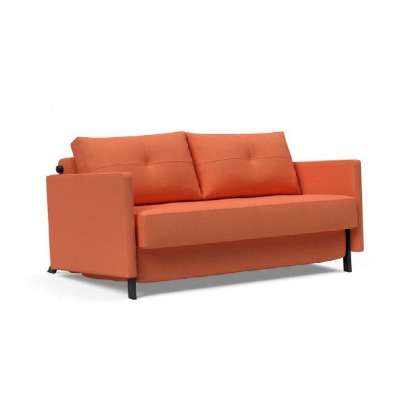 INNOVATION LIVING  CANAPÉ DESIGN  CUBED 02 ARMS CONVERTIBLE LIT 200*140 CM TISSU ARGUS RUST_0