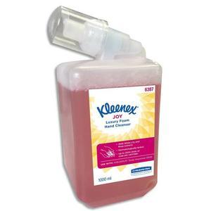 Kleenex - Cartouche d'1 litre de savon mousse Luxury Joy Rouge - Parfum Lys Blanc et extraits de Rose - Éco-responsable_0
