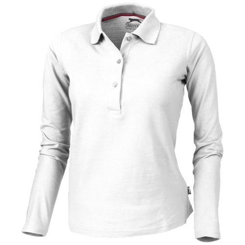 Polo manche longue pour femme - Point 33107011 - Maille piquée 100% coton peigné - 180 g/m²_0