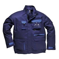 Portwest - Blouson de travail homme TEXO CONTRAST - Bleu Marine Taille XL - Confort en coton et protection UV UPF 50+_0
