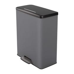 Poubelle Duo Rectangle - Deco Bin - Curver - 52l (26+26l) - 49 X 32 X 61 Cm - Anthracite - 3253921129016_0