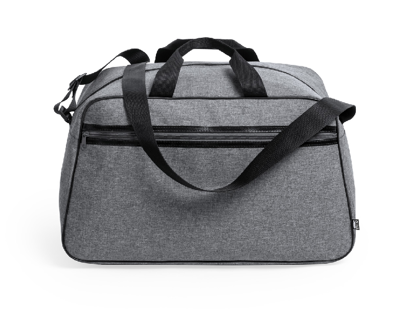 Sac de sport en RPET - 2 poches zippées, bandoulière réglable et doublure PVC - Polyester RPET 600D_0