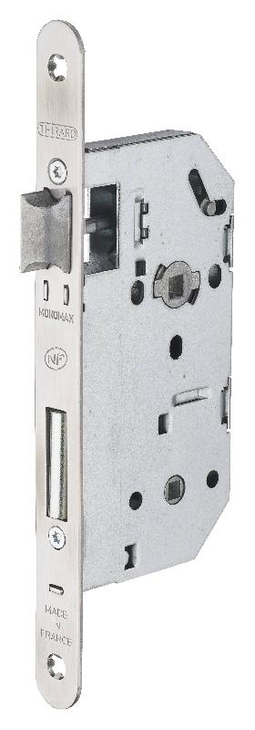 Serrure à encastrer Monomax NF - Têtière inox pour porte intérieure - THIRARD_0