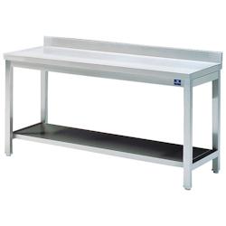 Mastro Table Inox de Travail avec Étagère et Dosseret - Gamme 700 - Virtus - l- L60- P70- h85- - 0698142668655_0